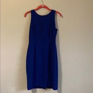 Simple Navy Blue Dress with Surprise Black Lace